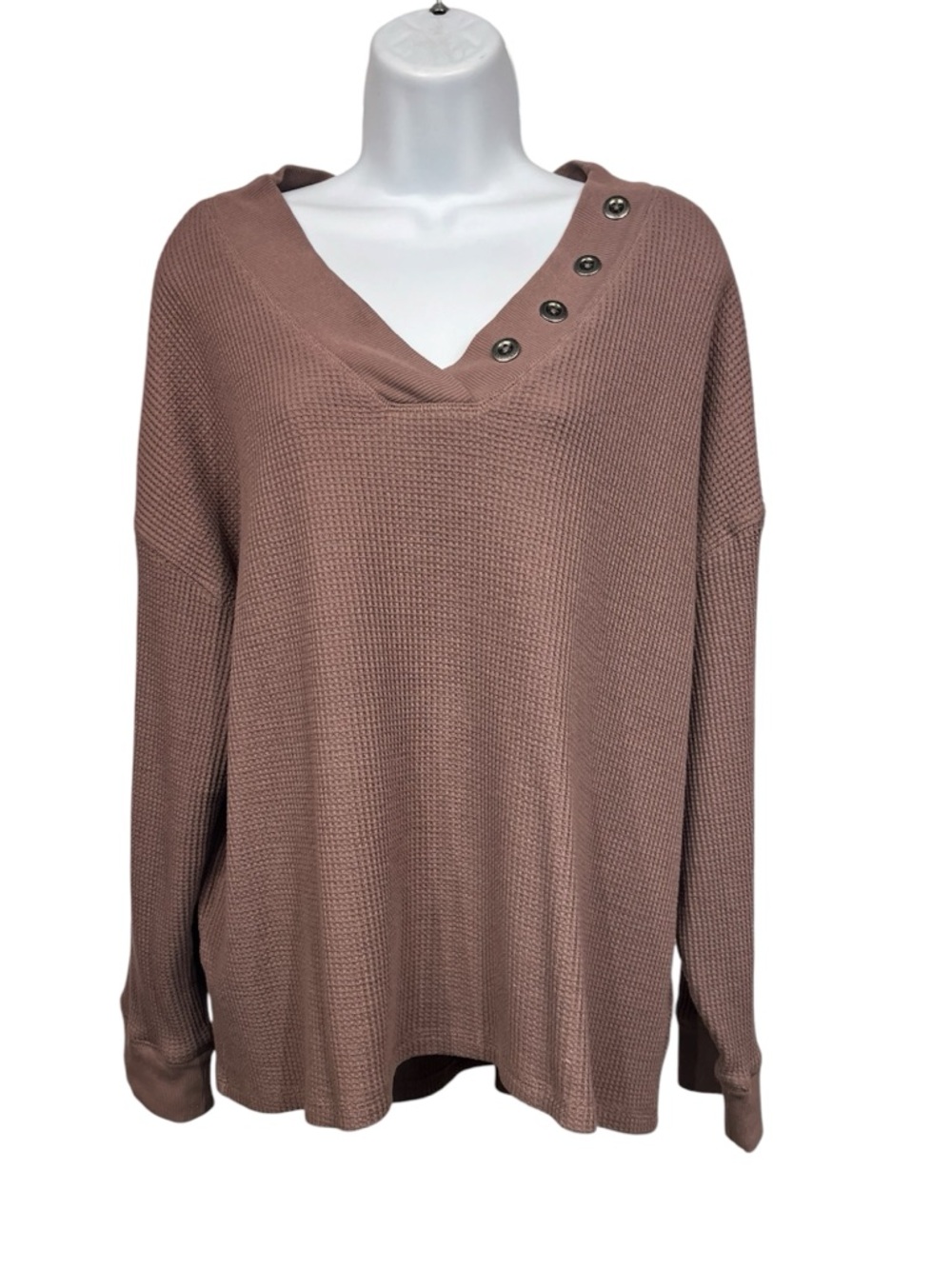 Seven7 waffle knit top size XL